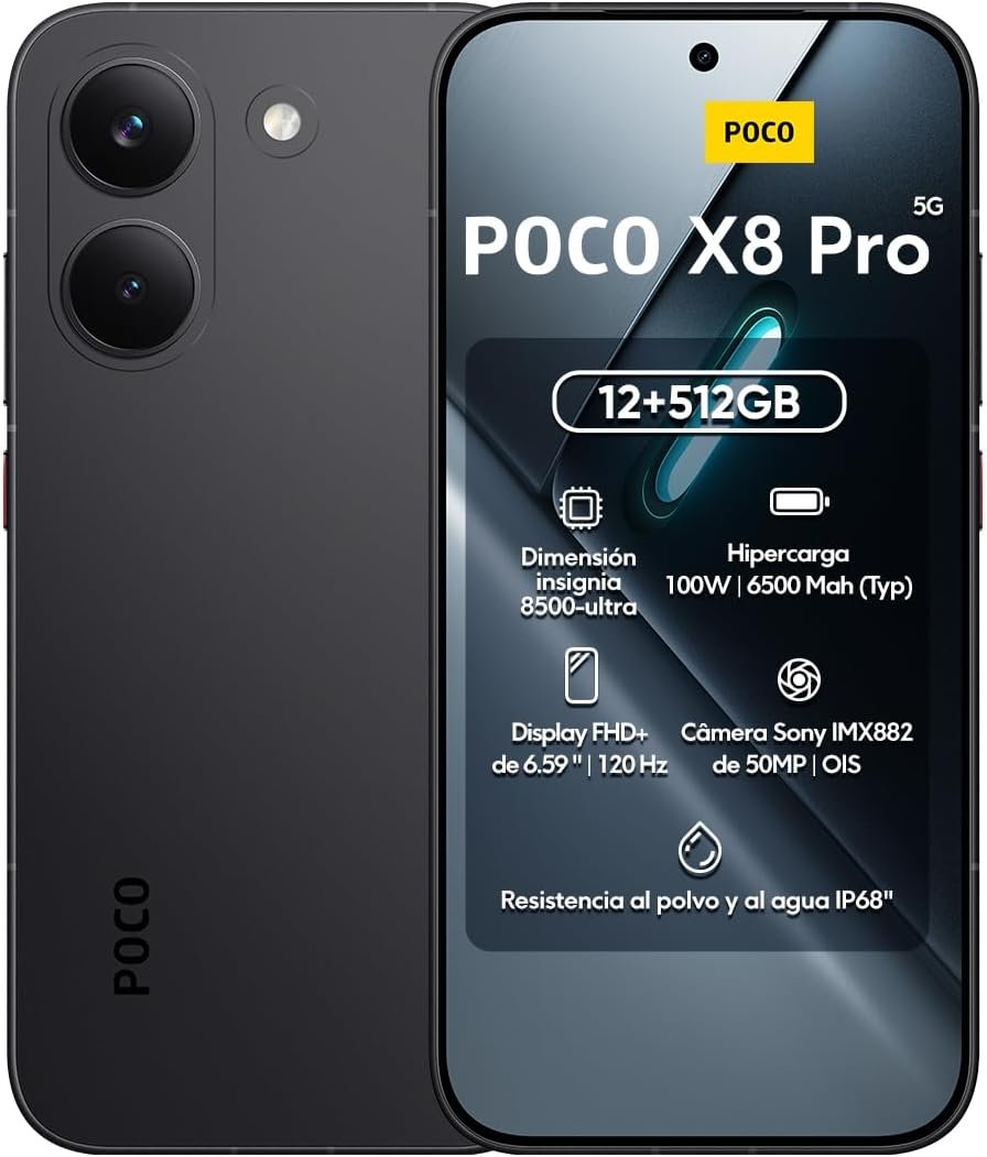 Tela AMOLED 1,5K de 120 Hz do POCO X8 Pro