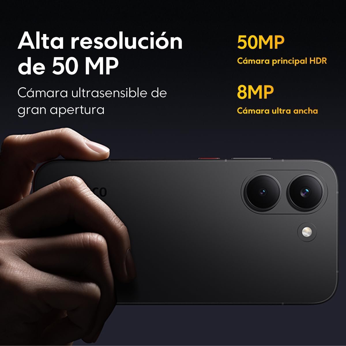 Câmeras do POCO X8 Pro com sensor principal de 50 MP